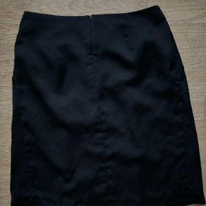 Next Black Shiny Fabric A - Line Pleated Skirt